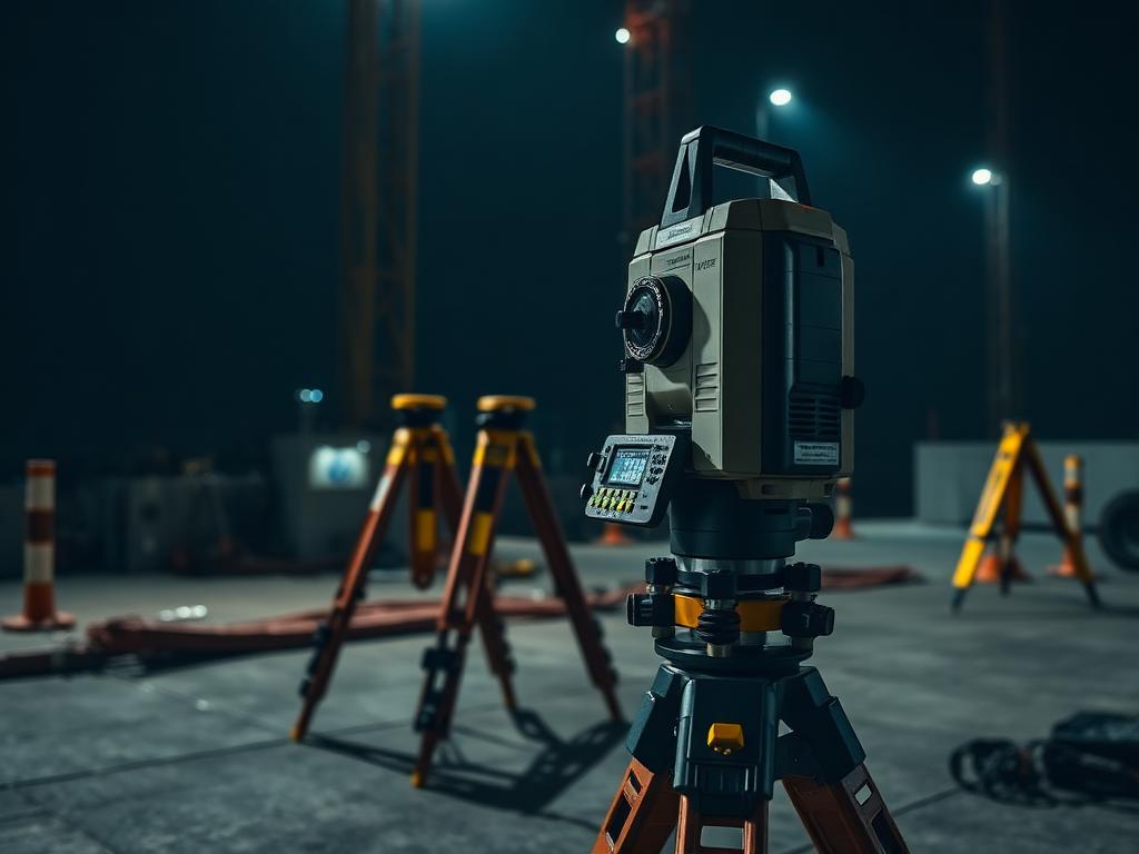 Équipement de calibration et points de contrôle sur le chantier